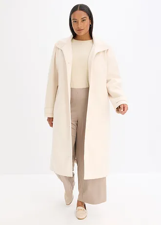 Marlene nadrág Puntos di Roma anyagból és szatén pánttal, szín: szürkésbarna