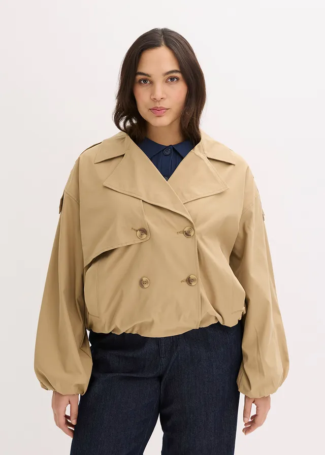 Veste trench courte, Couleur: olive clair