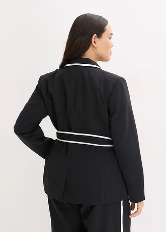 Blazer, culoare: negru/alb