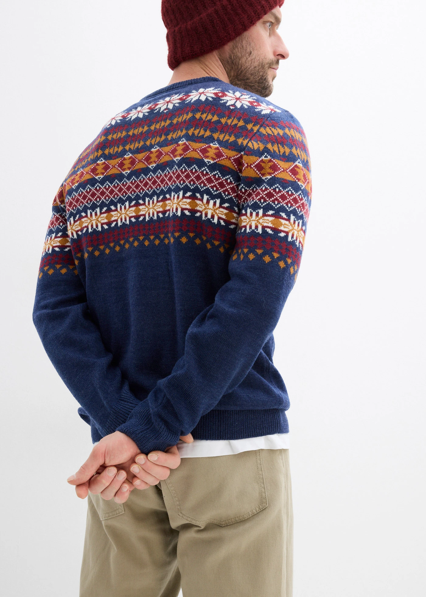 Pull norvégien • bleu foncé • Boutique bonprix