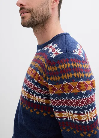 Pull norvégien • bleu foncé • Boutique bonprix