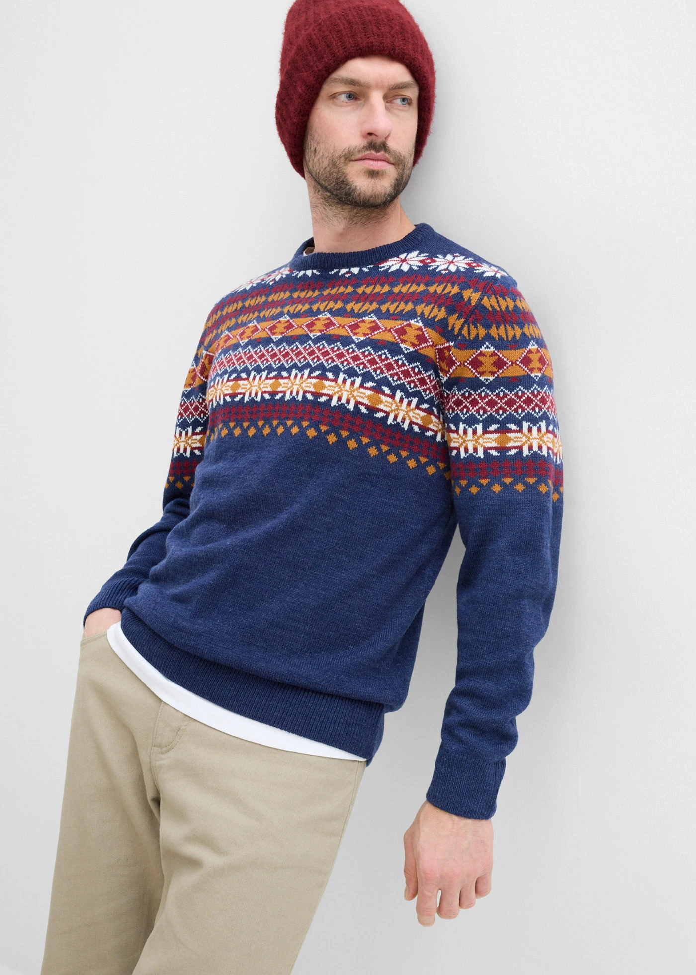 Pull norvégien • bleu foncé • Boutique bonprix