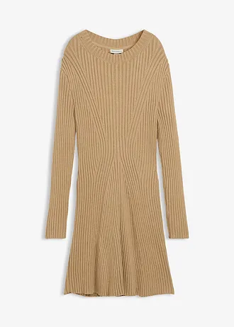 Robe courte en maille douce, Couleur: kaki clair