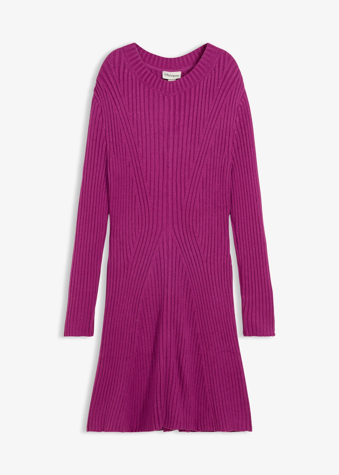 Robe courte en maille douce • fuchsia foncé • Boutique bonprix