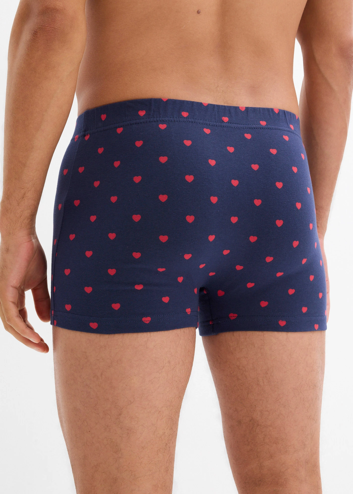 Strakke boxer met katoen (set van 3) • donkerblauw-rood gedessineerd+donkerblauw • bonprix online shop
