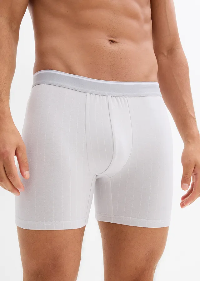 Strakke boxer (set van 3) • matzilver+grijs+leisteengrijs+wolwit gestreept • product-page.page-title-suffix