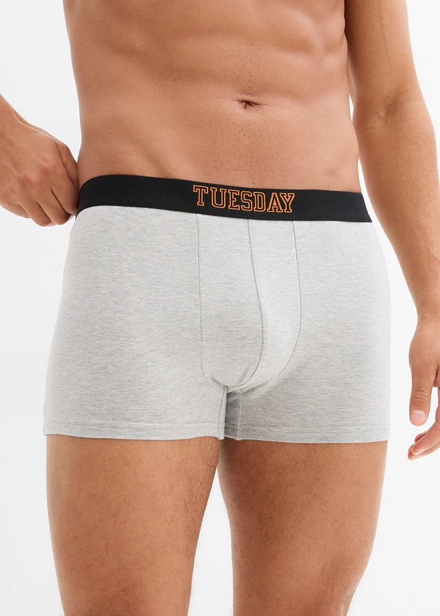 Strakke boxer met katoen (set van 7), Kleur: lichtgrijs gemêleerd