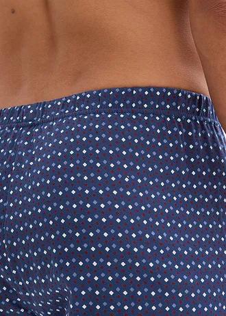 Wijde boxershorts met katoen (3 stuks) • blauw-wolwit-rood grafische print+blauw • bonprix online shop