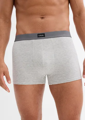 Lot de 3 boxers coton • gris clair chiné • Boutique bonprix