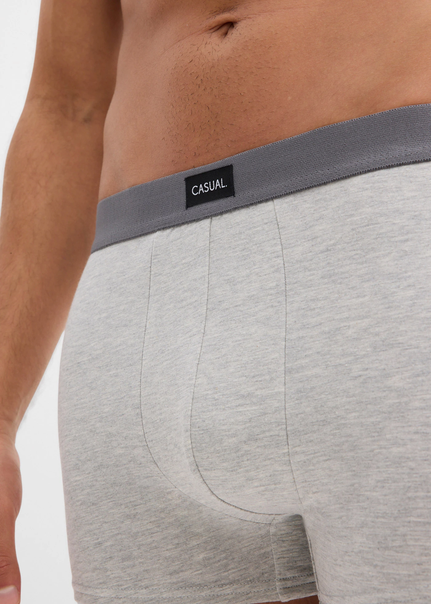 Lot de 3 boxers coton • gris clair chiné • Boutique bonprix