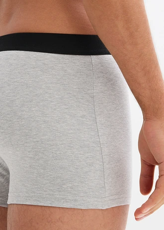 Boxeralsó, szűk fazon, pamuttal (7 db-os csomag) • világosszürke melírozott • bonprix áruház