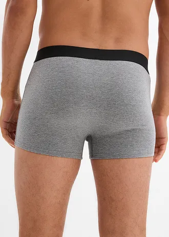 Chilot boxer mulat cu bumbac (set/10 buc.) • gri melanj+negru+gri deschis melanj+gri-antracit melanj • magazin bonprix