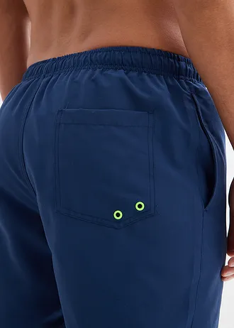 Short de bain avec imprimé • bleu profond-vert fluo • Boutique bonprix