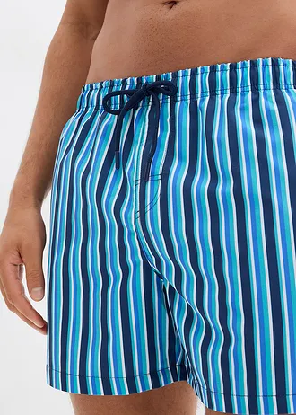 Short de bain avec poches • bleu-vert rayé • Boutique bonprix