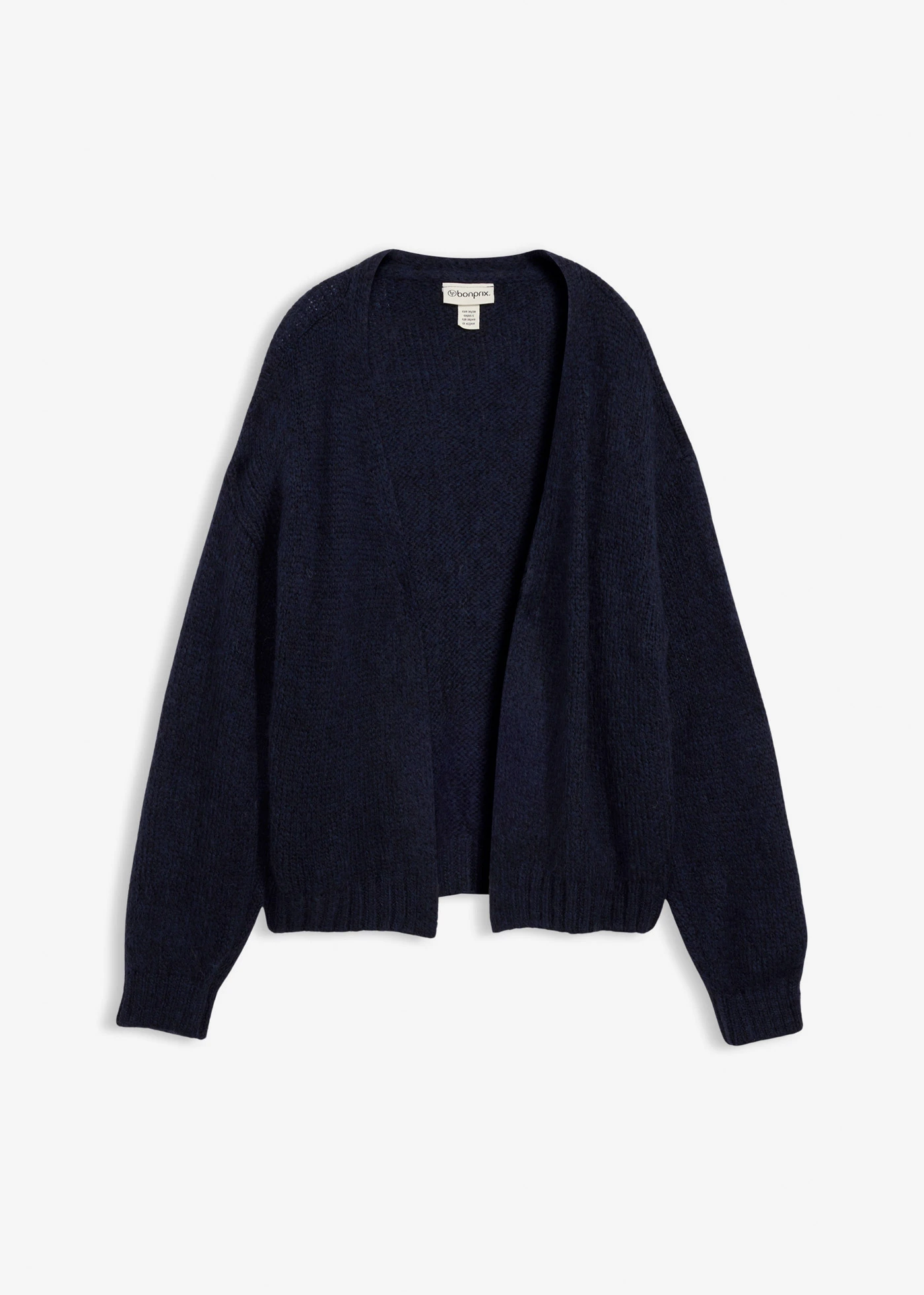 Gilet raccourci en maille oversize • bleu foncé • Boutique bonprix