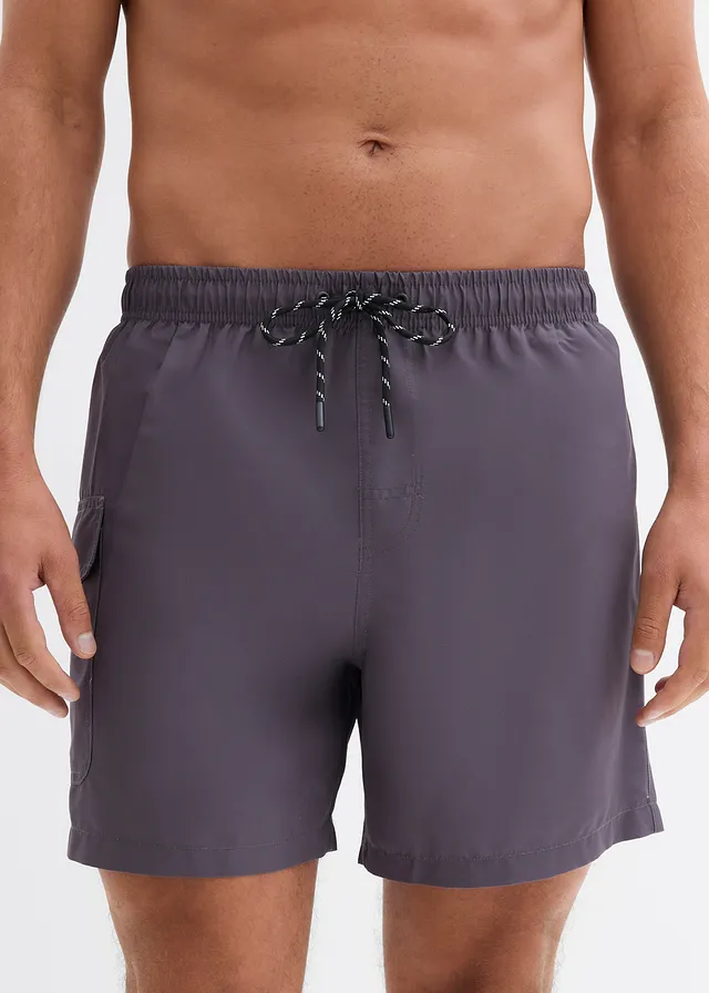 Short de bain avec poche cargo, Couleur: gris ardoise