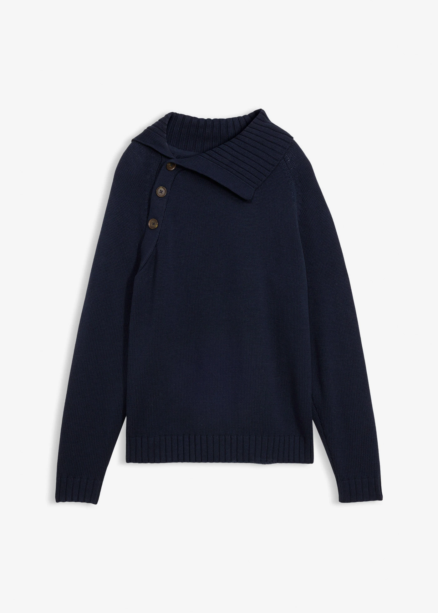 Pulover asimetric • bleumarin • magazin bonprix