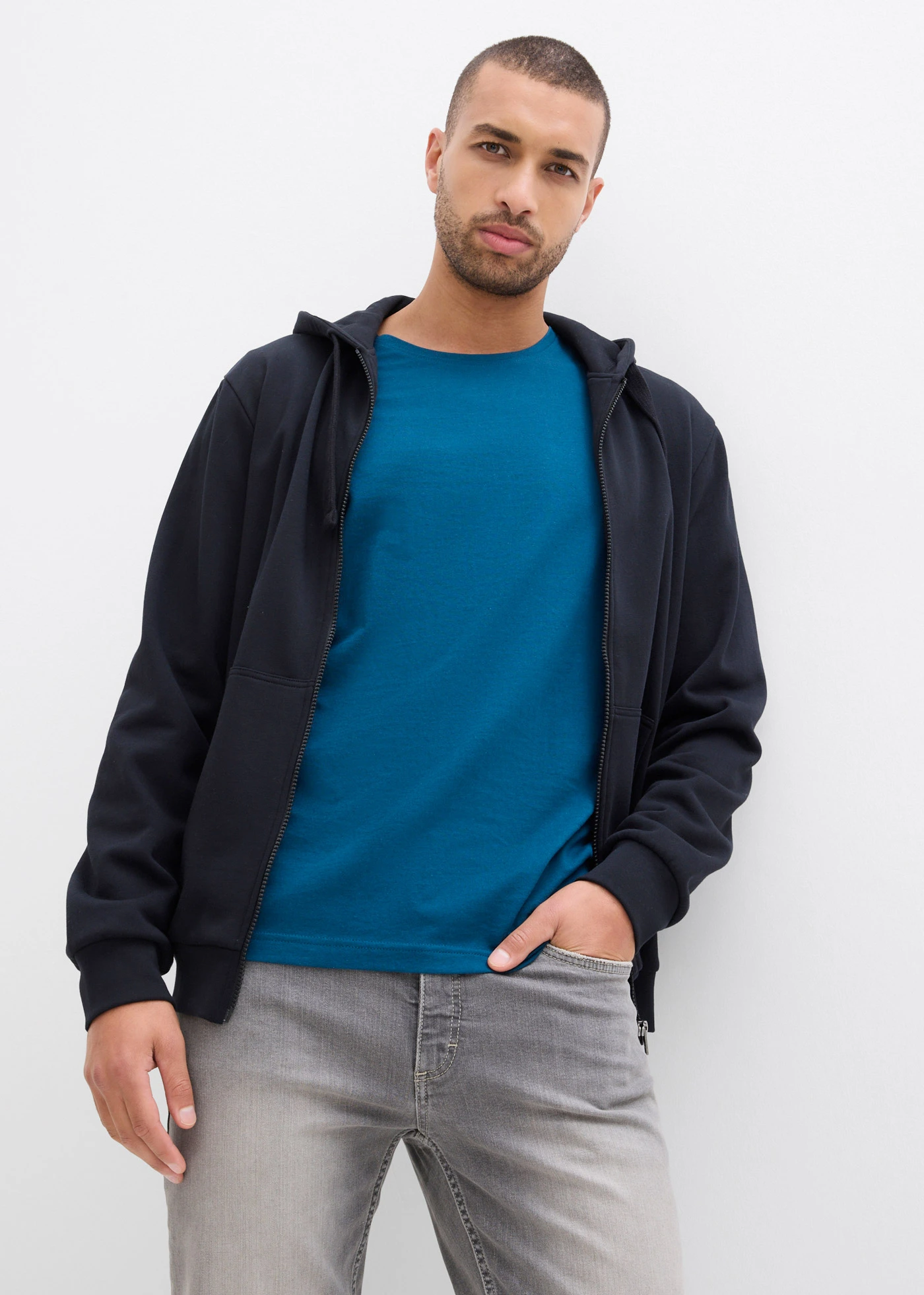 Lot de 3 T-shirts manches longues • pétrole + gris chiné + bleu foncé • product-page.page-title-suffix