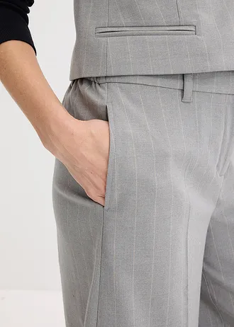 Bermuda à rayures tennis et pinces • gris-beige rayé • Boutique bonprix