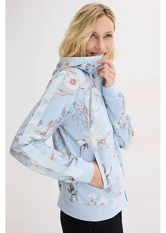 Jachetă casual cu imprimeu • albastru pudrat-bej nisipiu mat • magazin bonprix