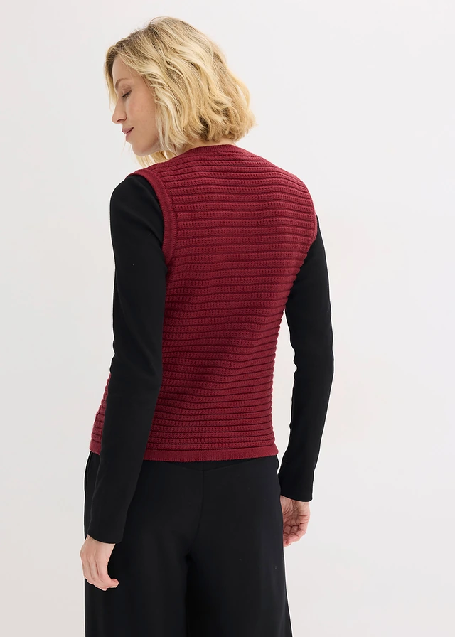 Gilet sans manches en maille • rouge rubis • product-page.page-title-suffix
