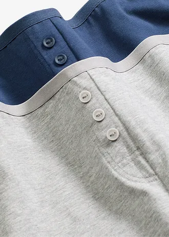 Tailleboxer (set van 4), Kleur: diepblauw+lichtgrijs gemêleerd