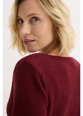 Sacou tricotat • roșu rubiniu • magazin bonprix