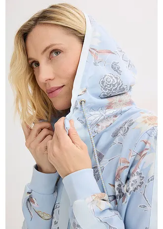 Jachetă casual cu imprimeu • albastru pudrat-bej nisipiu mat • magazin bonprix