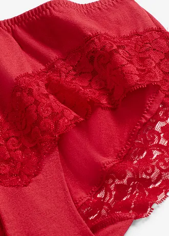 Hipster met kant (set van 4) • salsarood • bonprix online shop