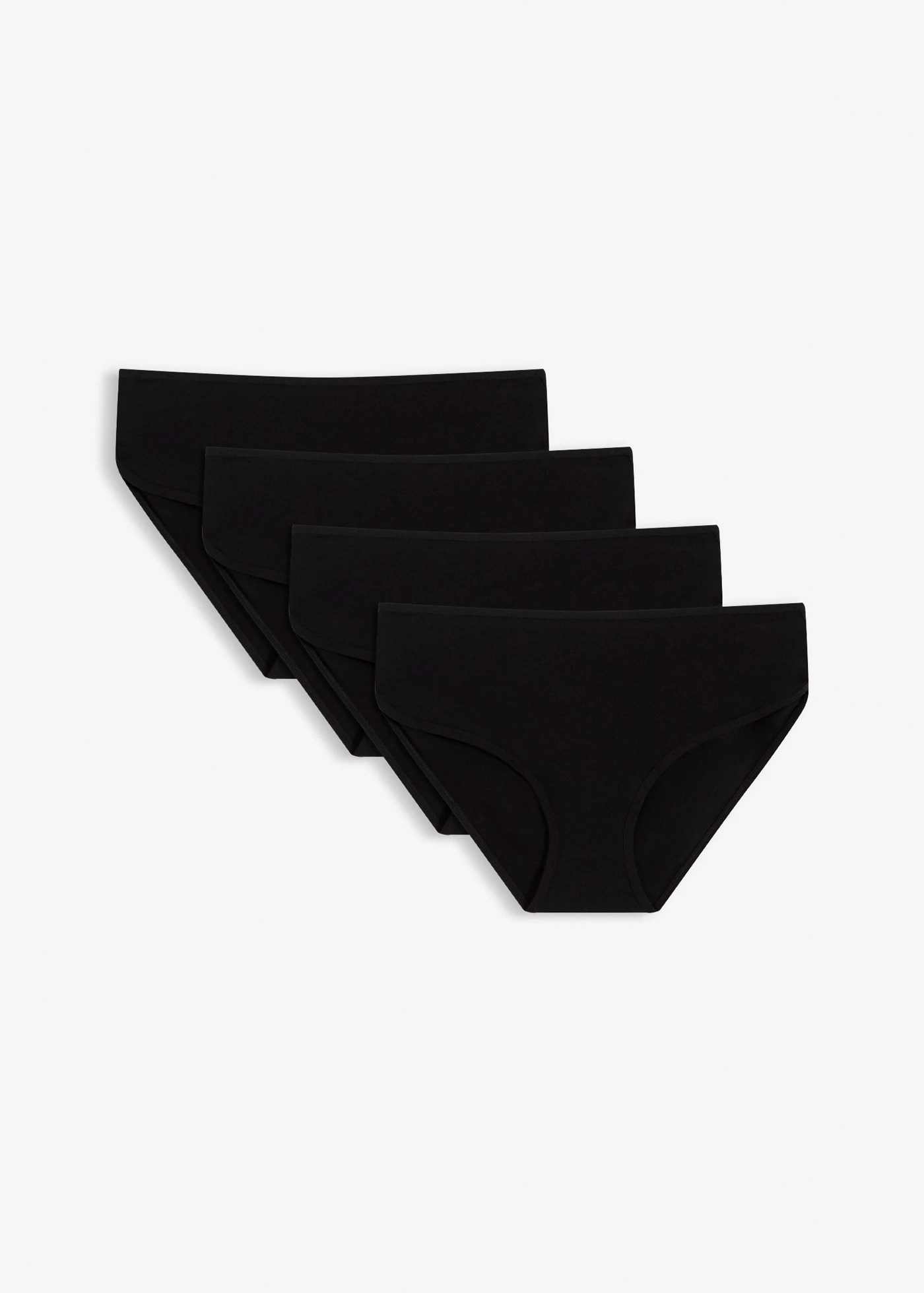 Chilot panty Maxi cu bumbac organic (set/4 buc.) • negru • magazin bonprix