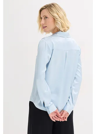 Bluză din satin fin • albastru pudrat • magazin bonprix