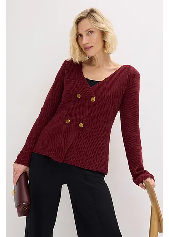 Sacou tricotat • roșu rubiniu • magazin bonprix