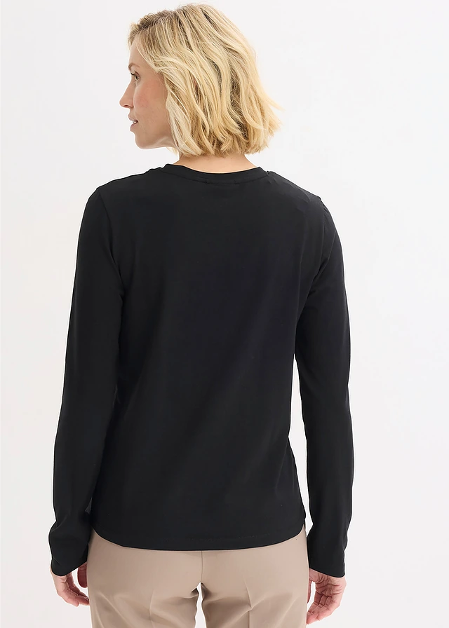 T-shirt manches longues • noir-vert mousse imprimé • product-page.page-title-suffix