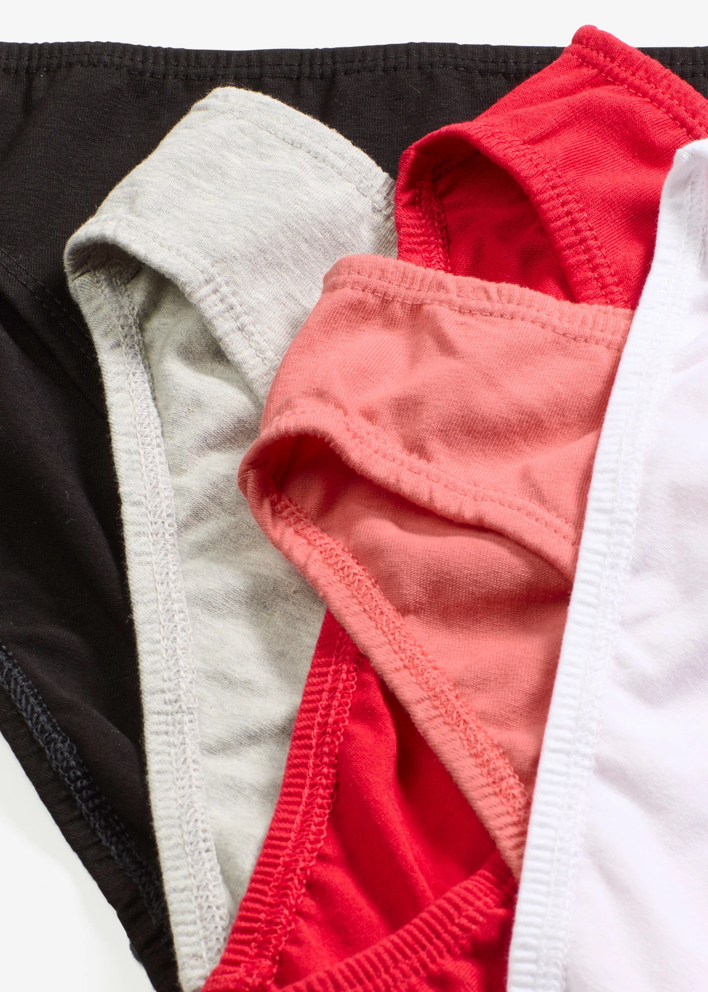 Slip (set van 10) • zwart-rood-wit-lichtgrijs gemêleerd-koraalpink • bonprix online shop