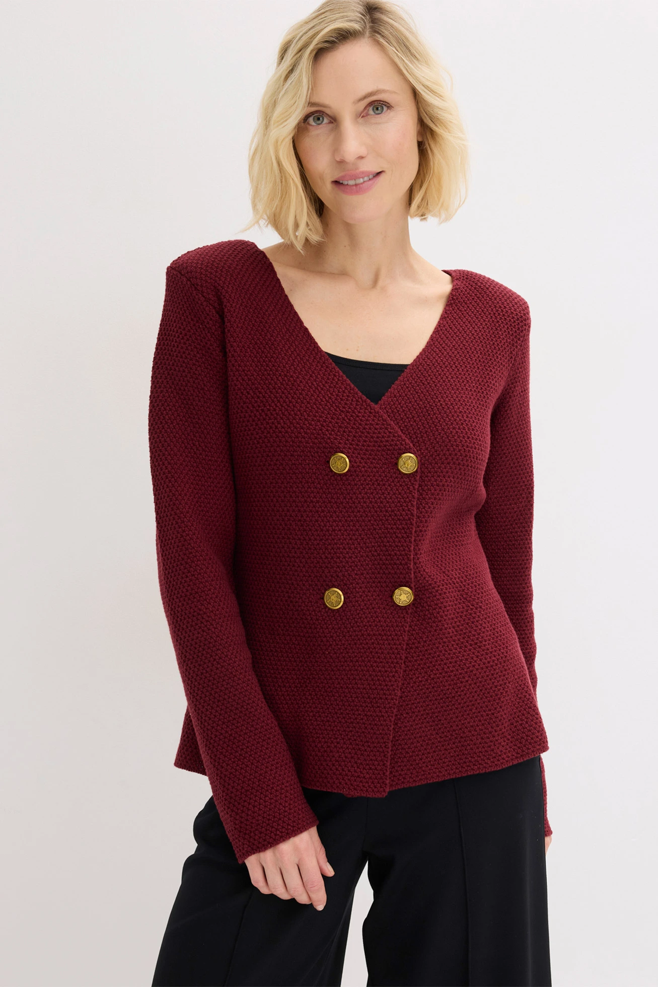 Blazer en maille • rouge rubis • Boutique bonprix