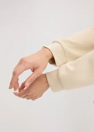 Triko s aplikací, z materiálu scuba • světle písková • bonprix obchod