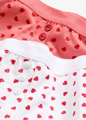 Lot de 4 boxers femme • rouge-blanc + rose corail-rouge imprimé • Boutique bonprix