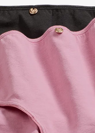 Maxislip met kant (set van 4) • zwart + mauve • bonprix online shop