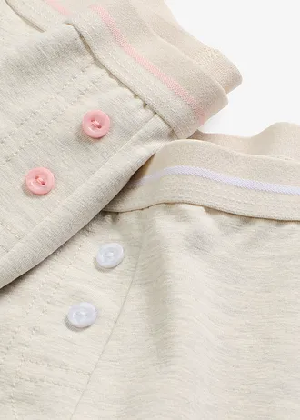 Lot de 4 boxers femme • écru chiné + rose dragée + blanc • Boutique bonprix