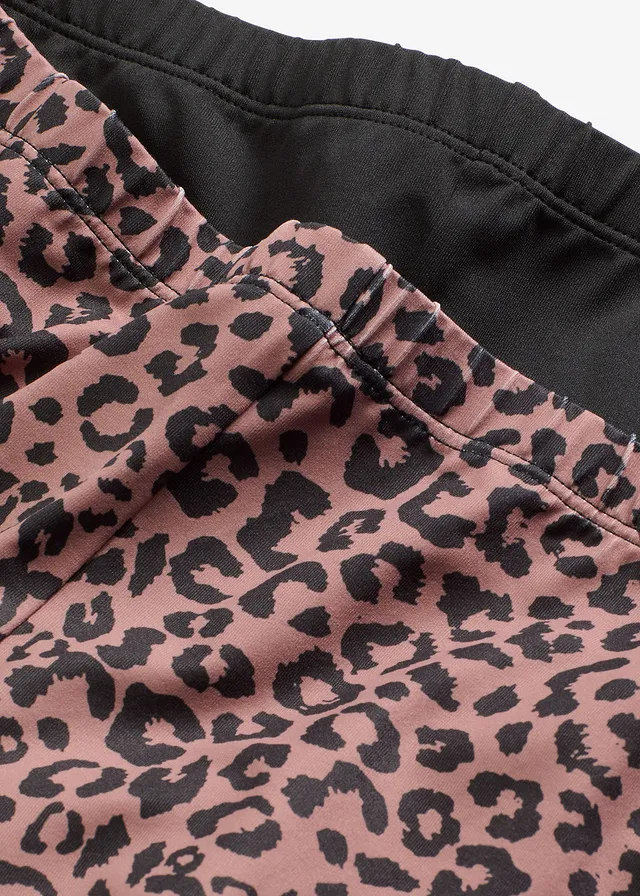 Lot de 4 boxers femme en microfibre lisse • noir léopard • product-page.page-title-suffix