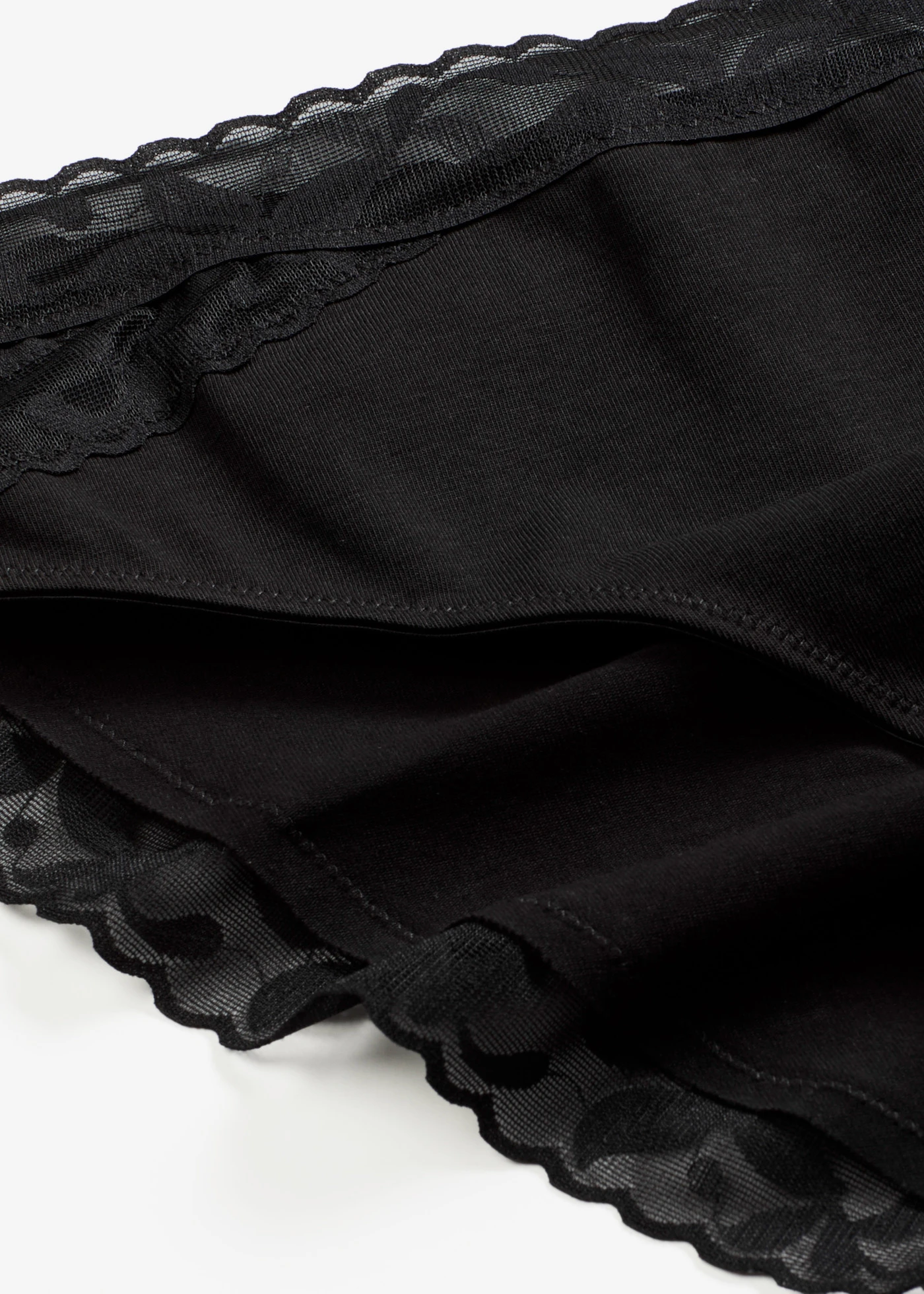 Chilot maxi cu dantelă (set/ 5 buc.) • negru • magazin bonprix