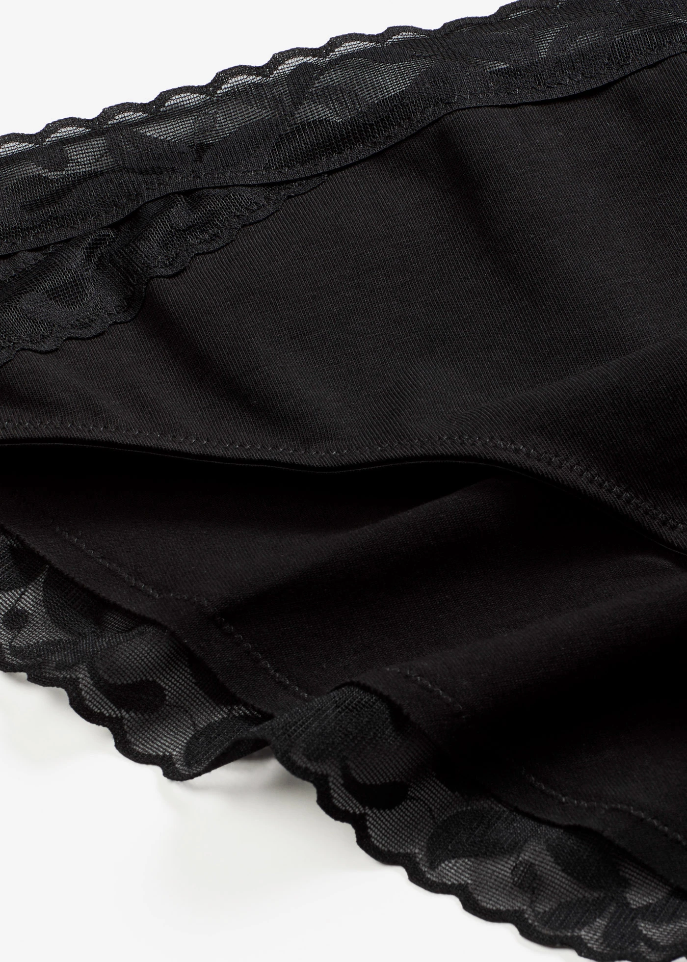 Lot de 5 slips maxi avec dentelle • noir • Boutique bonprix