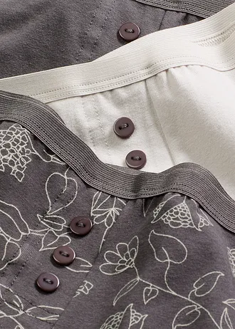 Hosszú női bokszeralsó (4 db-os csomag) • szürke/mintás • bonprix áruház