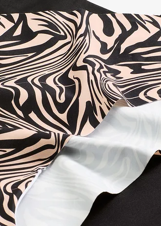 Maxislip (set van 4) • zebraprint zwart • bonprix online shop
