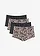 Lot de 4 boxers femme en microfibre lisse, Couleur: imprimé zébré noir