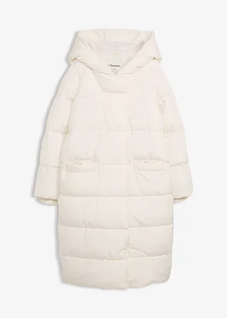 Doudoune longue et oversize, Couleur: blanc nacré