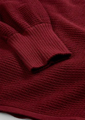 Sweter z bawełną • czerwony rubinowy • sklep bonprix