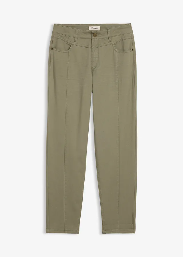 Pantaloni din twill din mix de bumbac și elastan