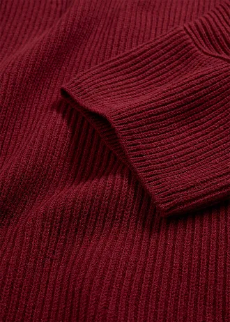 Pulover boxy din material moale de viscoză • roșu rubiniu • magazin bonprix