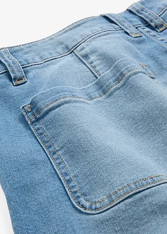 Barrel farmer, Mid Waist • középkék denim, használt hatású • bonprix áruház